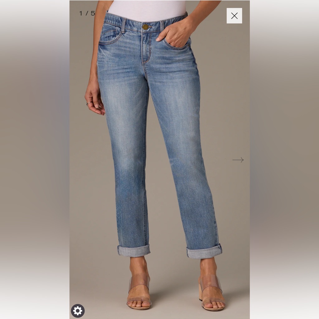 Wit And Wisdom Gemma Mid-Rise Girlfriend Jeans
